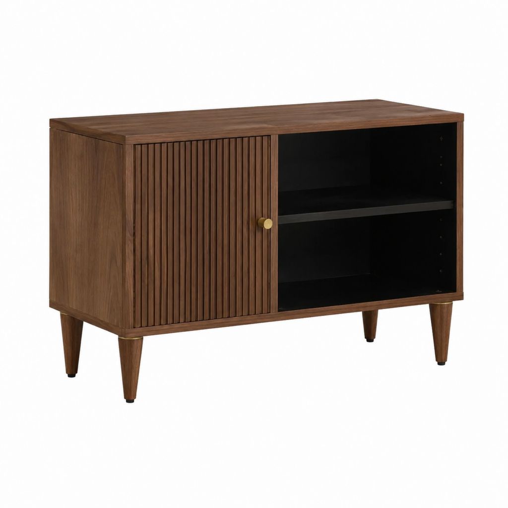 TV-Schrank Walnussbraun mit MDF und Walnussfurnier rechteckig 80 x 40 x 70 cm