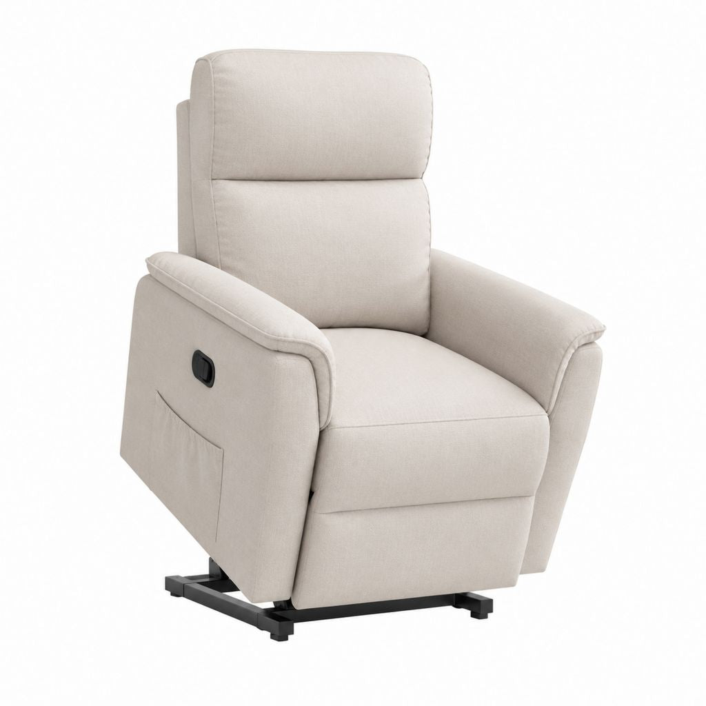Elektrischer Aufstehsessel Beige Polyester Rechteckig 95 x 82 x 105 cm