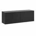 TV Lowboard Schwarz MDF mit Melaminharzbeschichtung rechteckig 120 x 40 x 45 cm