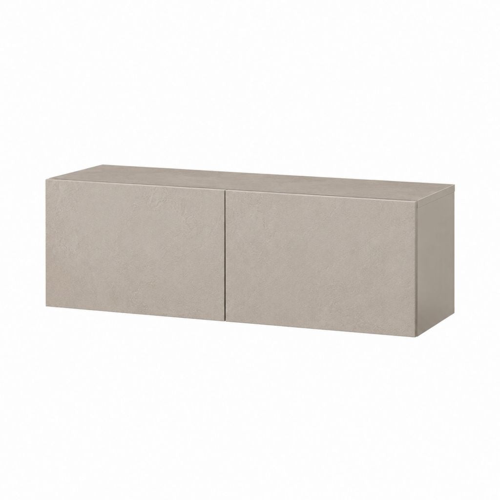 TV Lowboard Wandhängend Greige Spanplatte Betonoptik Rechteckig 160 x 35 x 40 cm