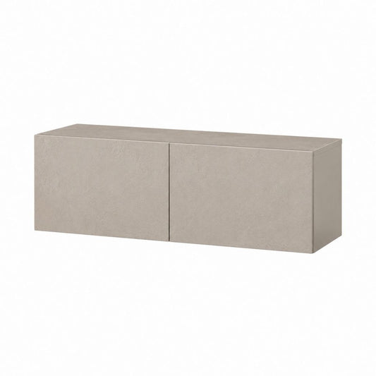 TV Lowboard Wandhängend Greige Spanplatte Betonoptik Rechteckig 160 x 35 x 40 cm