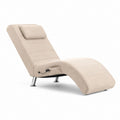 Elektrischer Relaxsessel Beige mit Polyesterbezug und Stahlfüßen 165 x 65 x 85 cm